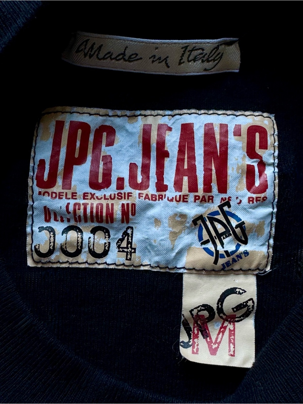 VNTG! Jean Paul Gaultier JPG Jean’s Donna Black Cotton Long Sleeve Top Size M - Picture 5 of 8